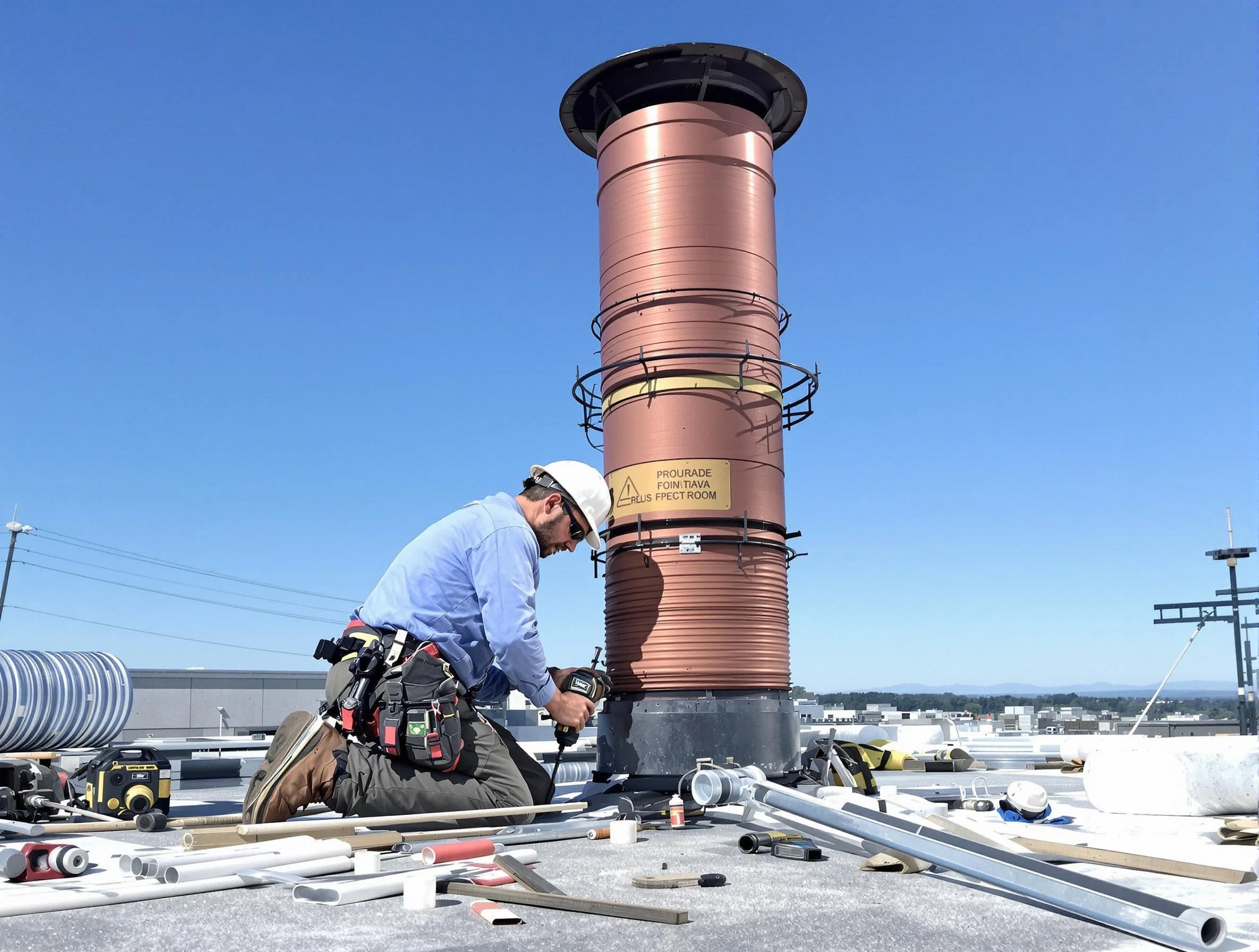 Installed chimney liner by Wellsville Chimney Sweep in Wellsville, UT