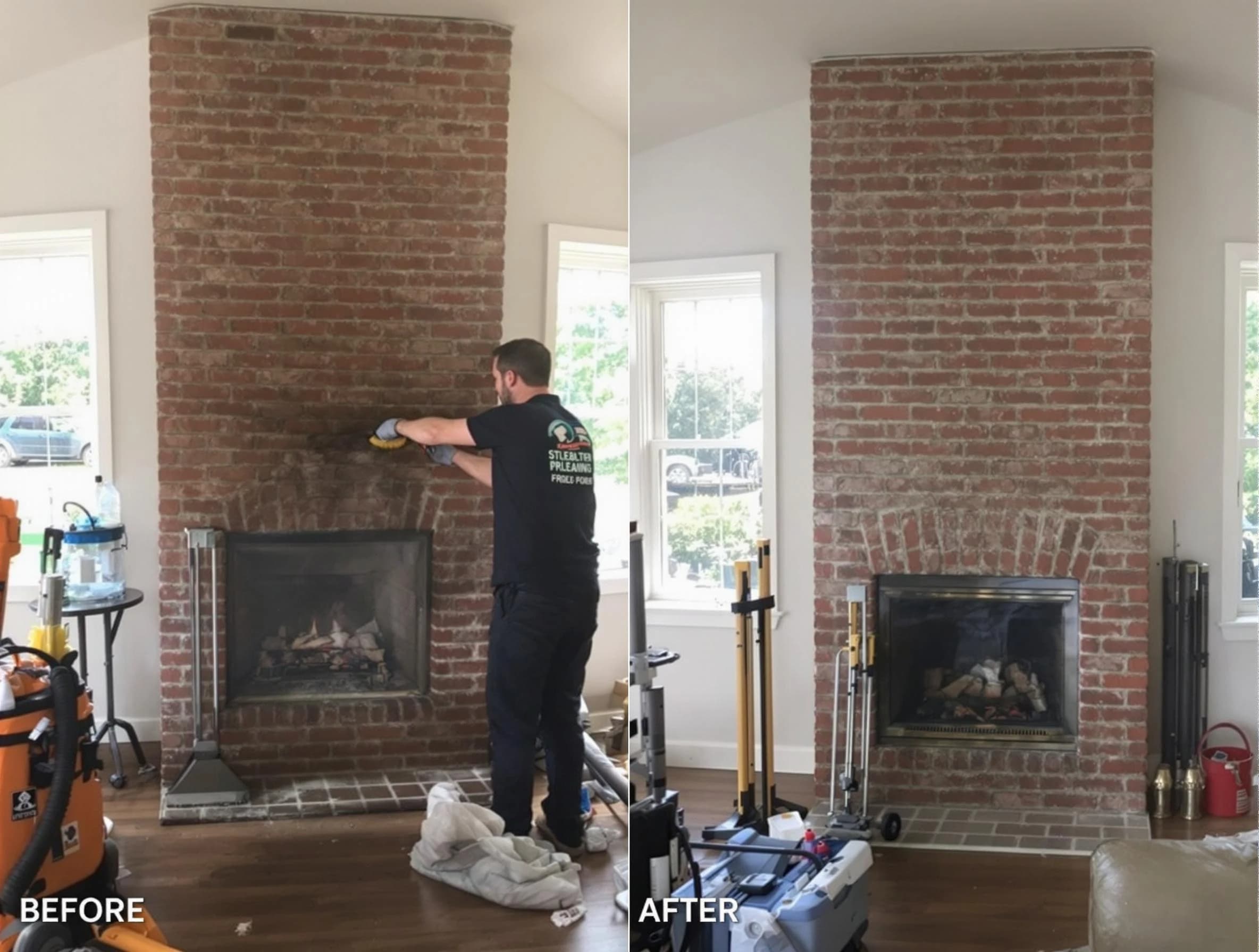 Finished chimney sweeping service by Wellsville Chimney Sweep in Wellsville, UT