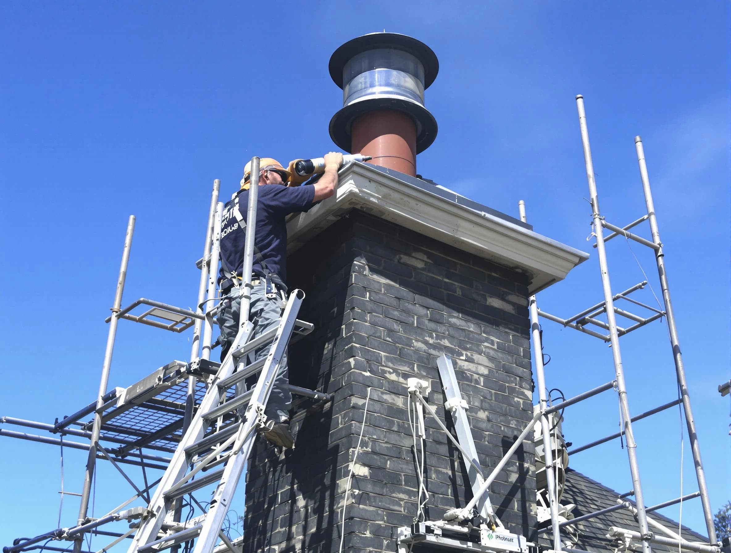 Sturdy chimney crown finished by Wellsville Chimney Sweep in Wellsville, UT
