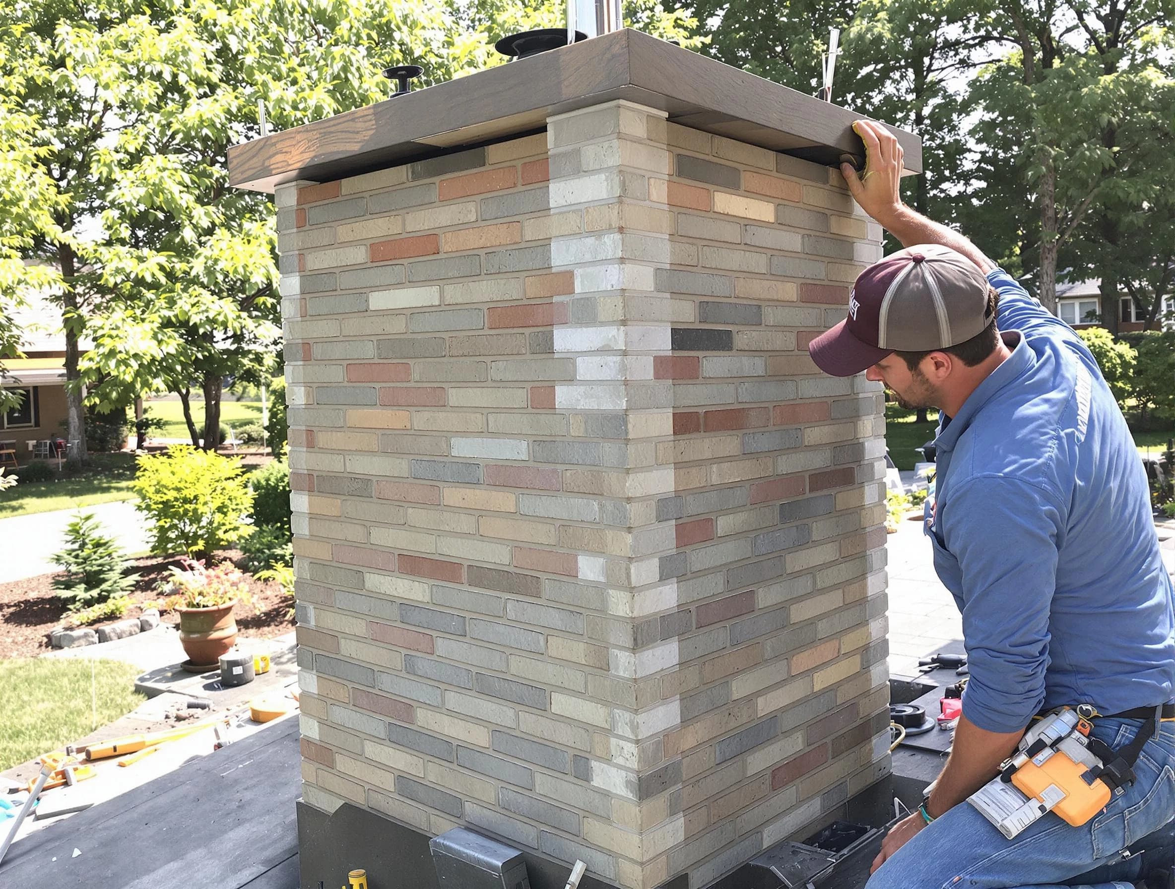 Wellsville Chimney Sweep completing a modern chimney remodel in Wellsville, UT