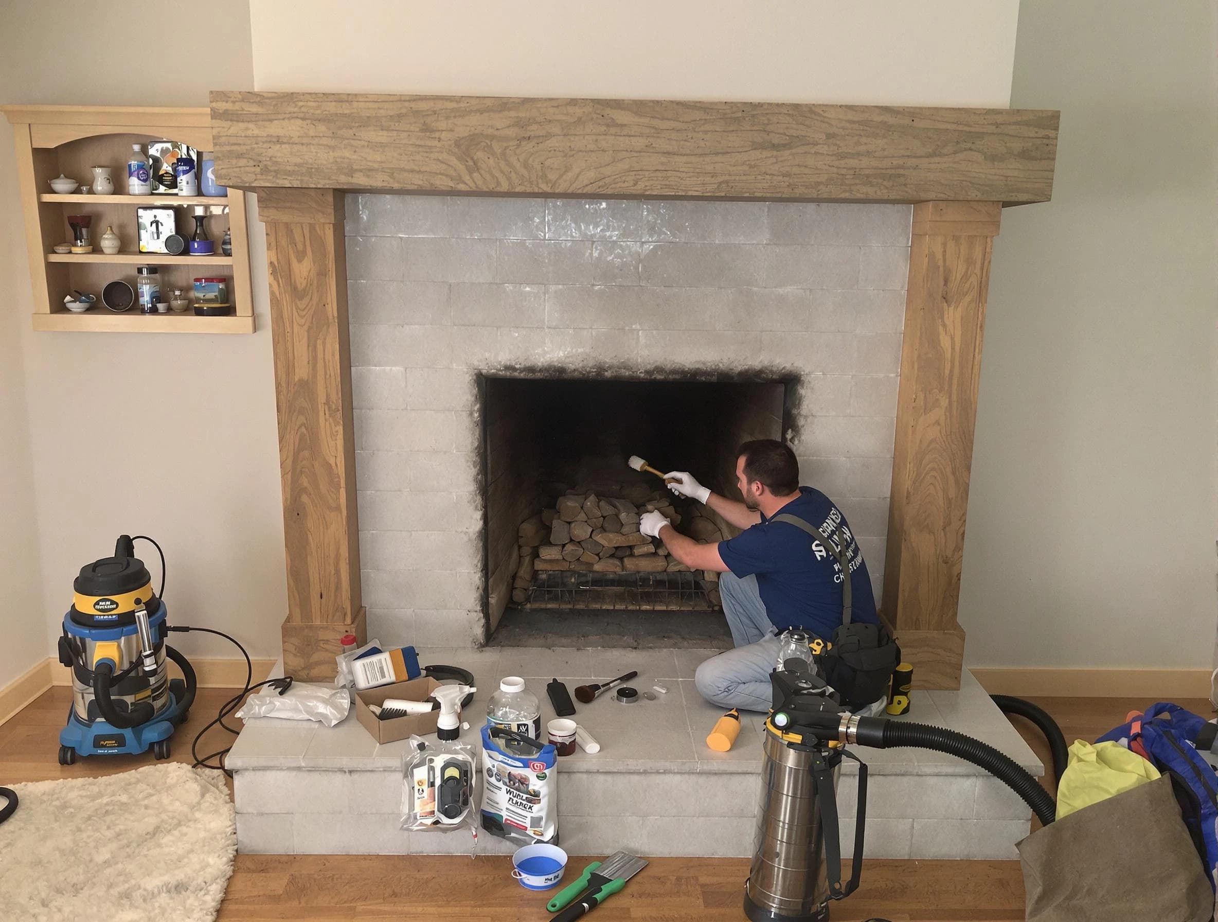 Detailed creosote removal process by Wellsville Chimney Sweep in Wellsville, UT