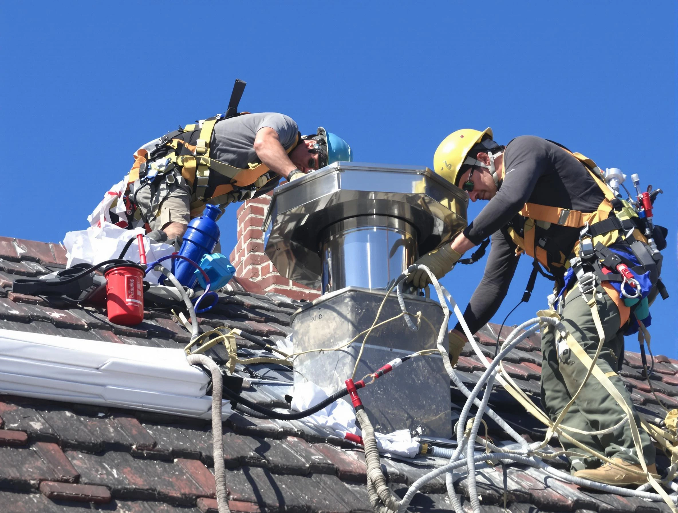 Protective chimney cap installed by Wellsville Chimney Sweep in Wellsville, UT