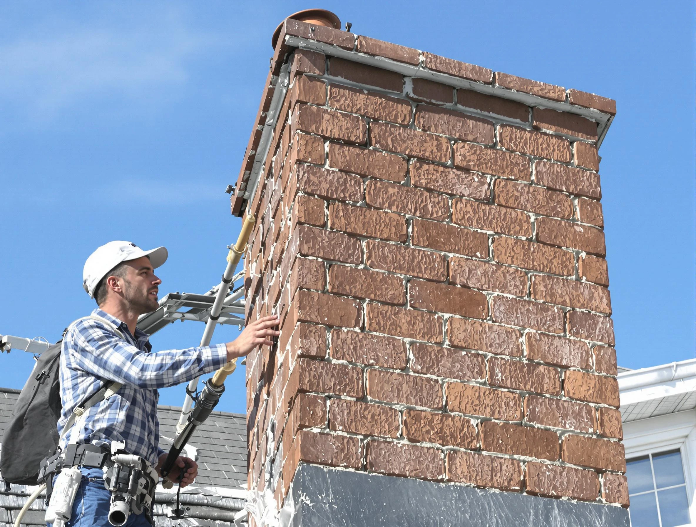 Brickwork for a chimney rebuild by Wellsville Chimney Sweep in Wellsville, UT