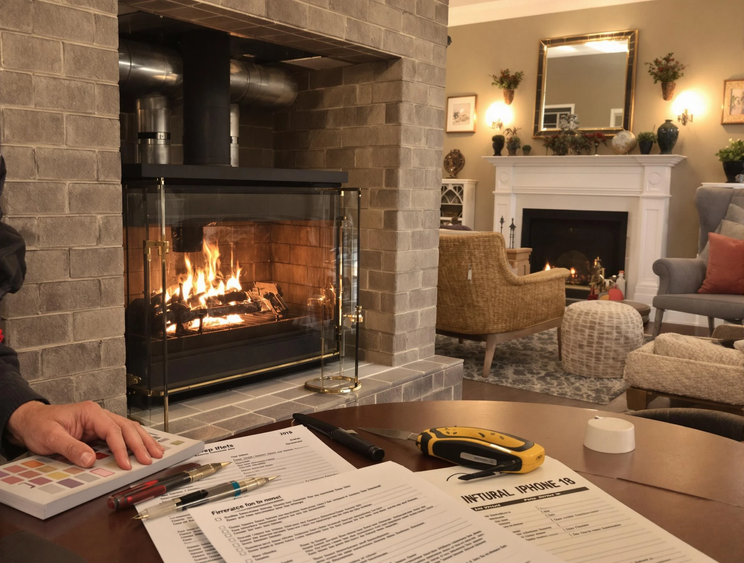 Wellsville Chimney Sweep verifying fireplace safety measures in Wellsville, UT
